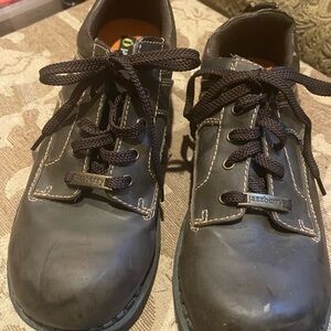 Jazzberry Vintage Chunky Heel Lace up Shoes